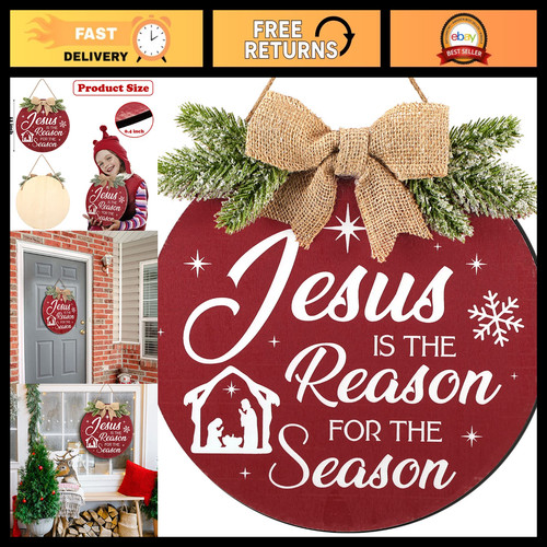 Christmas wreath wall sign - christmas,