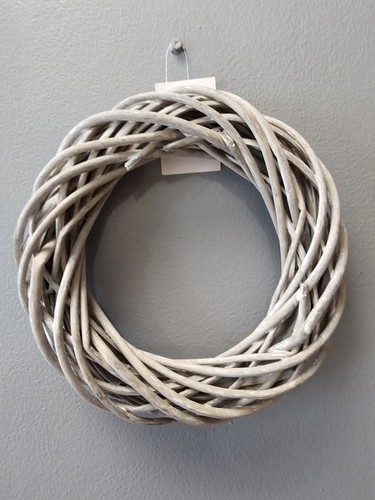 8inch grey door wreath - grey,