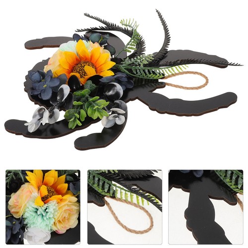 Creepy halloween floral wreath - creepy,