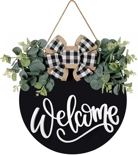 Welcome sign for front door - sign,