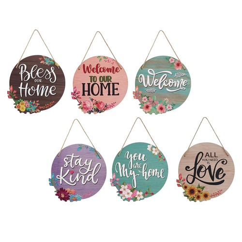 Welcome wreath sign - for, front