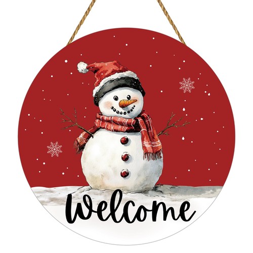 Wooden christmas wreath sign - wooden,