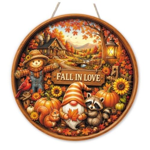 Fall door sign wreath - sign,