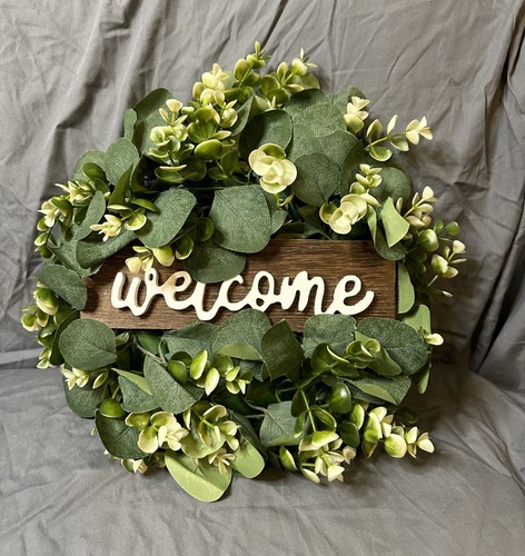 Welcome sign wreath for front - sign,