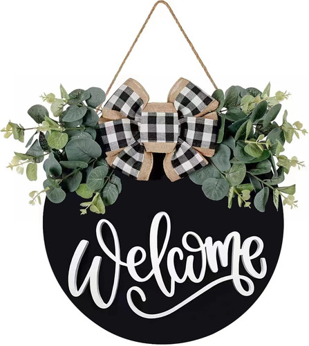 Welcome sign for front door - sign,