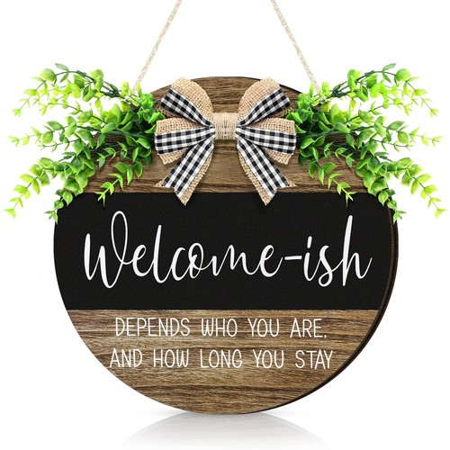 Welcome sign for front door - sign,