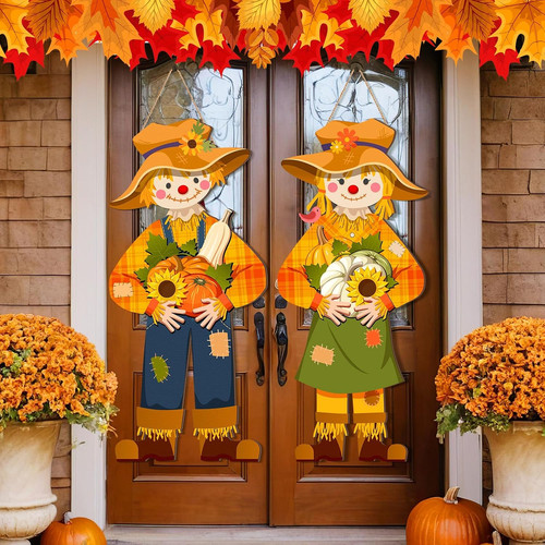 Pcs fall scarecrow door - fall,