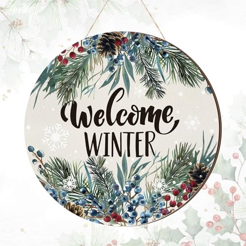 Winter welcome sign - for, door
