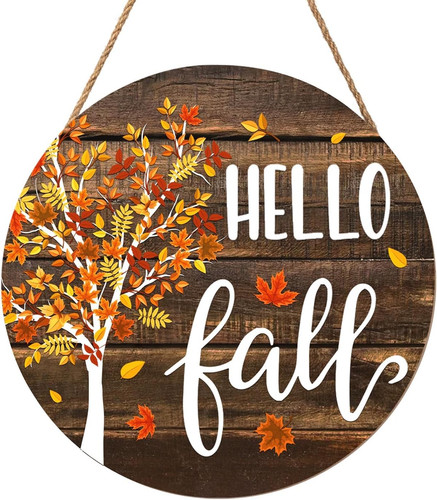 Hello fall wreath for front - fall,