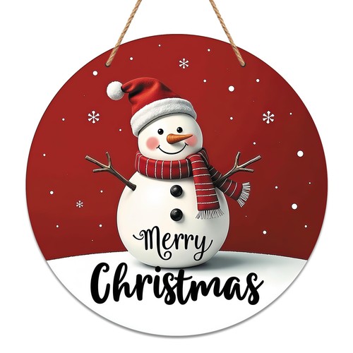 Wooden round christmas wreath - wooden,